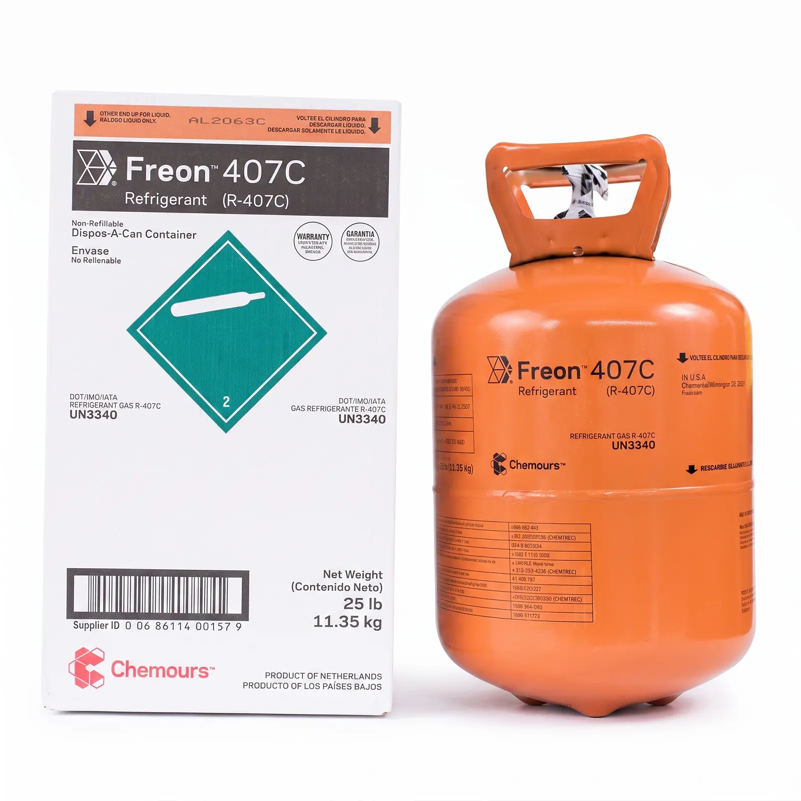 Gas lạnh R407C Chemours Freon