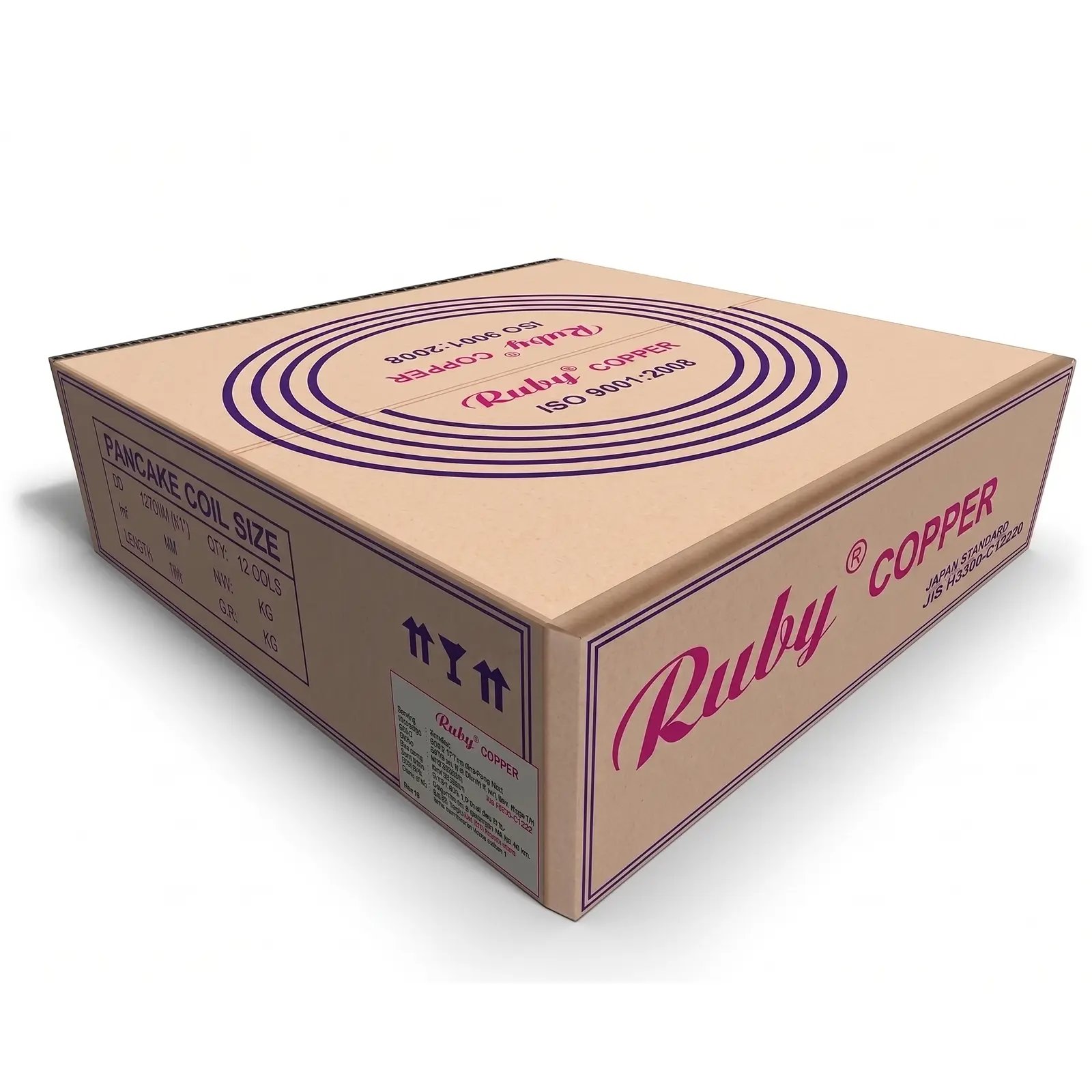 Ống đồng cuộn Ruby Copper hộp giấy